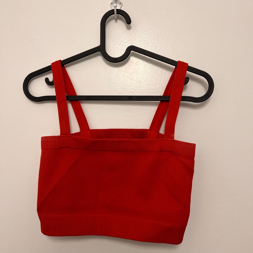 Red crop top